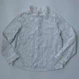Bonpoint White Sunflower Lace Blouse: 10 Years