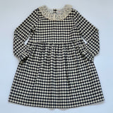 Bonpoint Black And White Brushed Cotton Dress With Lace Collar: 10 Years (Brand New)