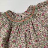 Bonpoint Liberty Print Blouse With Neon Smocking: 18 Months