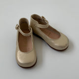 Bonpoint Gold Mary-Jane Shoes: Size 22