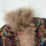 Antik Batik Folk Embroidered Coat With Fur Trim: 6 Years