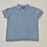 Bonpoint Blue Polo Shirt With Lime Trim: 3 Years