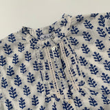 Milk Blue And White Cotton Kaftan Coverup: 6 Years