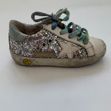 Golden Silver Sequin Sneakers: Size 24