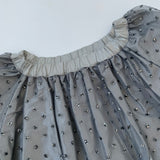 Bonpoint Grey Sparkle Tulle Dress: 6 Years