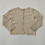 Bonpoint cream cashmere heart embossed cardigan knitwear secondhand preloved used