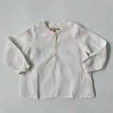 Bonpoint toddler linen collarless shirt preloved secondhand 