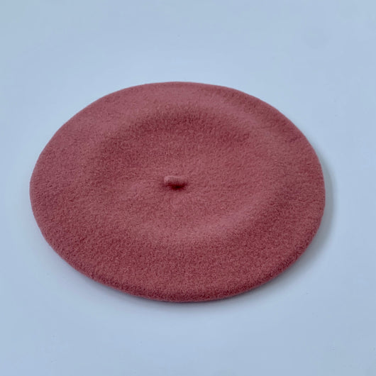 La Coqueta Dusty Pink Wool Beret