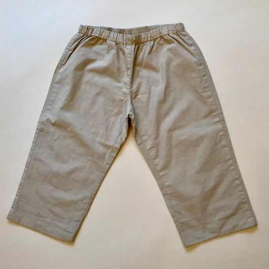 Bonpoint Stone Cotton Trousers: 3 Months