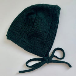 Petit Bec Forest Green Wool Bonnet: 3 Years