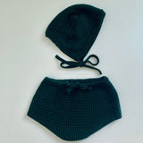 Petit Bec Forest Green Wool Bloomers: 3 Years