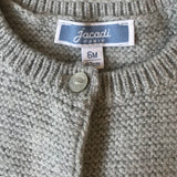 Jacadi Grey Wool/ Alpaca Knit Cardigan: 6 Months