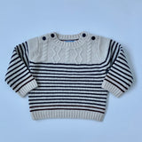 Jacadi wool mix stripe jumper secondhand preloved used