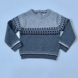 Jacadi grey alpine intarsia knit cashmere secondhand used preloved