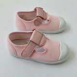Jacadi Pink T-Bar Canvas Shoes: Size 23 (Brand New)