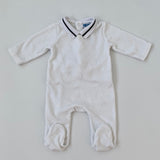 Jacadi White Velour All-In-One: 3 Months