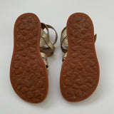 Pom D'Api Metallic Gladiator Sandals: Size EU 30