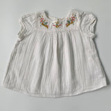 Bonpoint Cheesecloth Embroidered Summer Blouse Preloved Secondhand 
