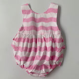 Jacadi Pink And White Wavy Romper: 12 Months