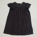 Bonpoint Dark Grey Cotton Summer Dress: 8 Years