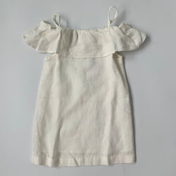 Belle Enfant White Linen Dress: 6-12 Months (Brand New)