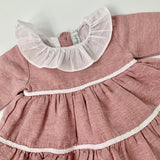 Normandie Pink Brushed Cotton Dress: 3 Months
