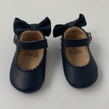 Bohemia's Closet Navy Bow Pram Shoes: 6-12 Months (Brand New)