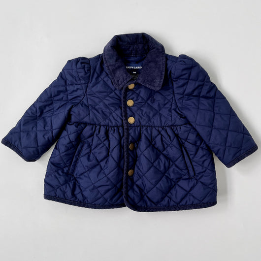 Ralph Lauren Navy Padded Coat: 9 Months