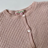 Bonpoint Pale Pink Cashmere Cable Knit Cardigan: 6 Years