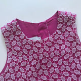 Baby Dior Fuchsia And White Lace Dress