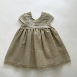 Baby Dior Baby Girl Gold Party Tulle Dress Secondhand Preowned Preloved 