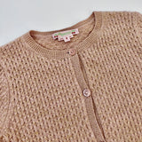 Bonpoint Rose Gold Cashmere Ribbed Cardigan: 8 Years
