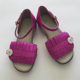 Gucci Fuchsia Fringed Sandals: Size 25