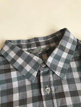 Bonpoint Grey And Teal Check Shirt: 6 Years