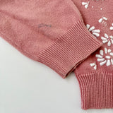 Bonpoint Dusty Pink Cardigan With Embroidery: 8 Years