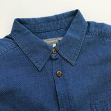 Bonpoint Blue And White Shirt With Collar And Pockets: 6 Years
