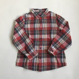 Bonpoint Red Brushed Cotton Check Shirt: 6 Years