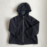 Bonpoint Navy Water Resistant Hooded Jacket With Navy Jersey Lining: 6 Years