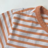 Marie-Chantal Orange And White Stripe Top And Shorts Set: 5 Years