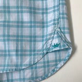 Marie-Chantal Turquoise And White Check Cotton Shirt: 5 Years