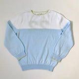 Marie-Chantal Pale Blue, White And Lime Cotton Jumper: 5 Years
