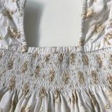 Dolce & Gabbana Cream Floral Print Cotton Dress