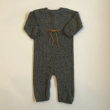 Bonpoint Grey Wool All-In-One With Mustard Trim: 12 Months