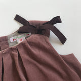 Bonpoint Mulberry Fine Cord Pinafore Dress With Ribbon Trim: 18 Months