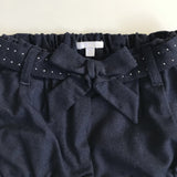 Chloé Navy Shorts With Studded Bow Belt: 2 Years