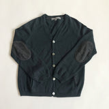 Bonpoint 100% Wool Teal Cardigan With Grey Contrast Pockets: 6 Years
