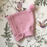Rachel Riley Pink Wool/ Cashmere Mix Bonnet