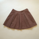 Bonpoint Dusty Pink Pleated Cord Skirt: 6 Years