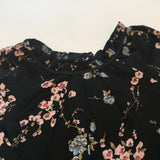 Bonpoint Black Floral Cotton Dress: 10 Years