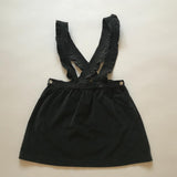 La Coqueta Dark Khaki Cord Skirt With Frill Straps: 5 Years